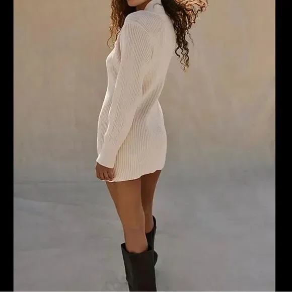 NWOT Free People Free-est Alba Sweater Tunic in Power Sand - Picture 3 of 8